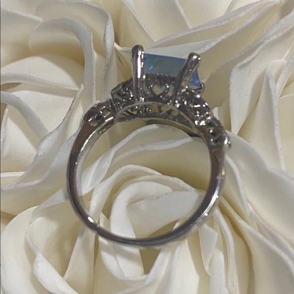 Size 7 Light Blue Stone Ring - Picture 2 of 5